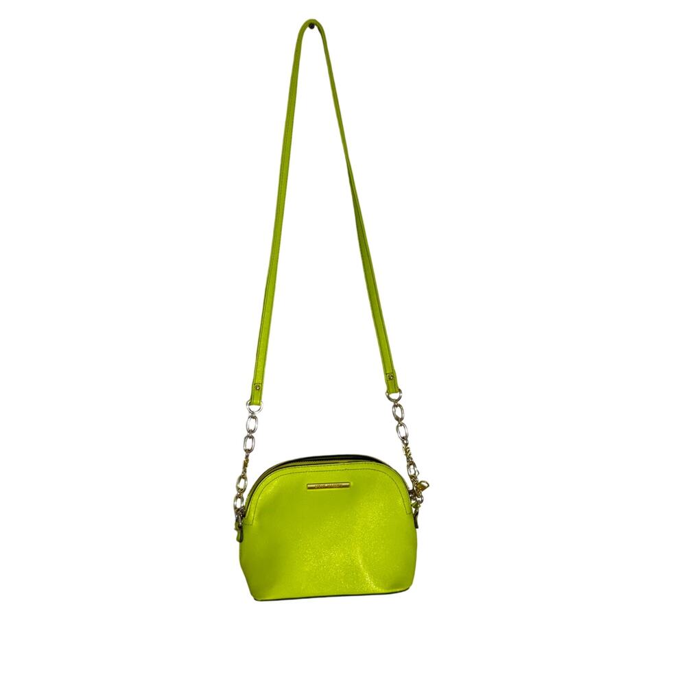 Steve Madden Small Green Crossbody Purse Satchel Pebbled Bag Double Handles NEW